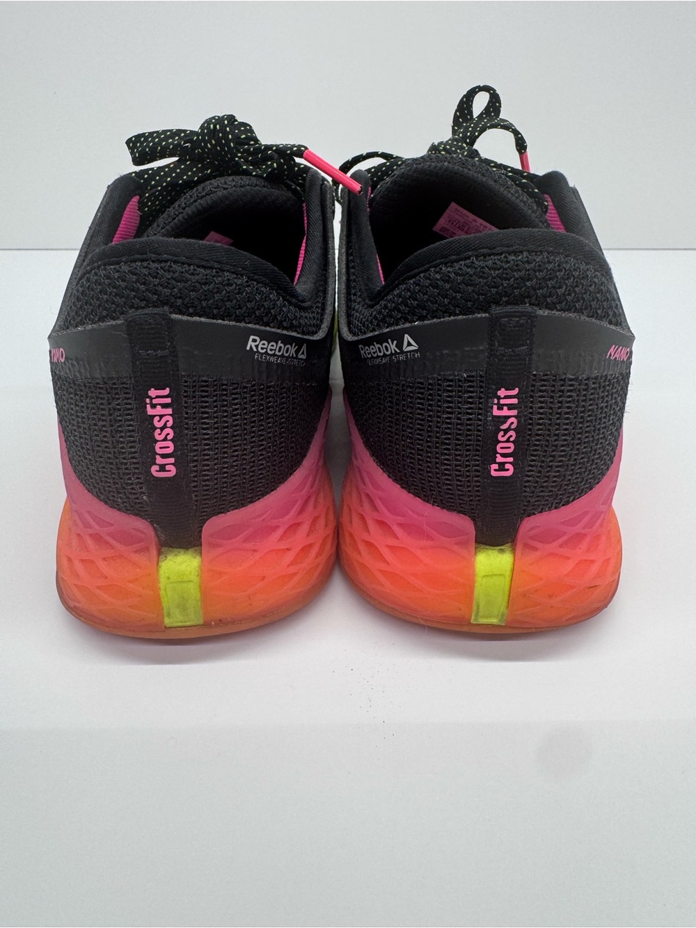 Reebok Nano 9.0 Men’s Black and Pink with Sunset Gradient Sole - Picture 3 of 5